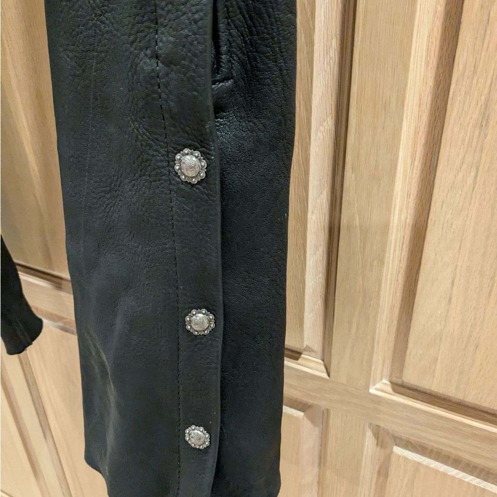 Fox Creek Leather Chaps Black Medium Biker - Made in USA - Picture 7 of 8